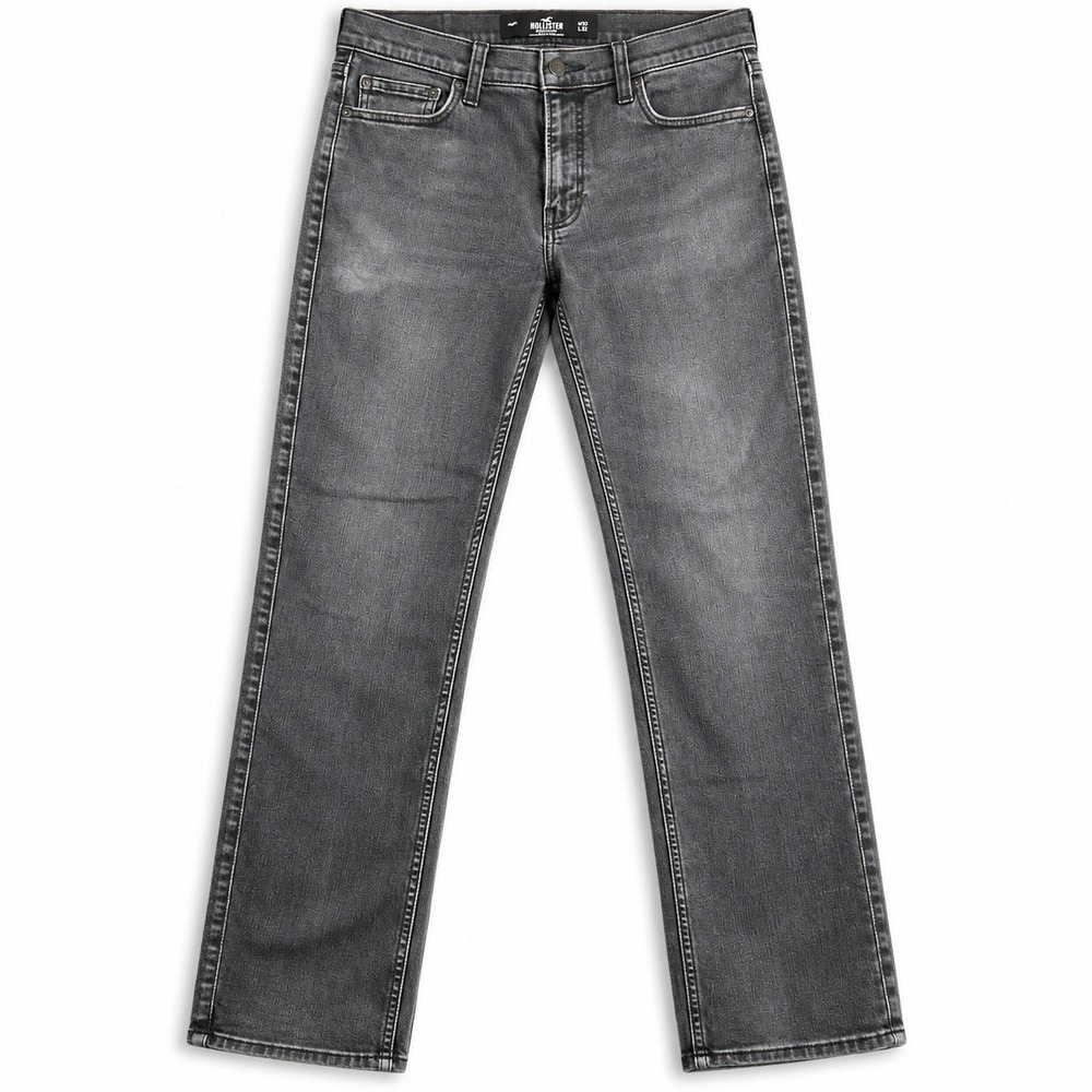 Hollister Skinny Jeans Washed Charcoal Stretch Denim Men's W33 L34
